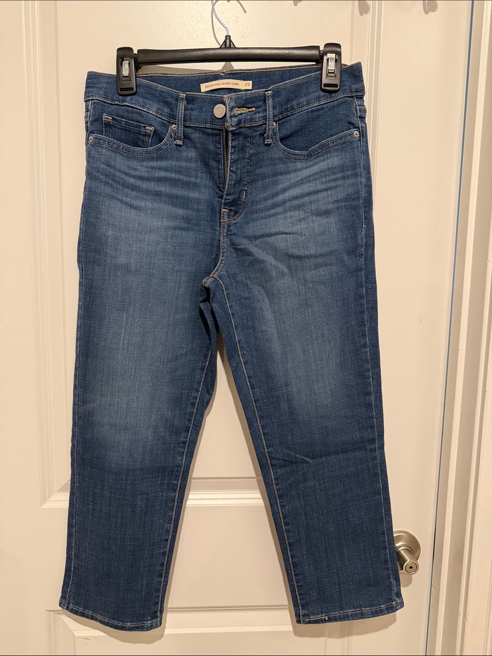 Levi's Blue Cropped Straight-Leg Women's Jeans
